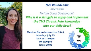 Miriam Gauci Bongiovanni, Healing Chronic Pain with Dr Sarno's methods