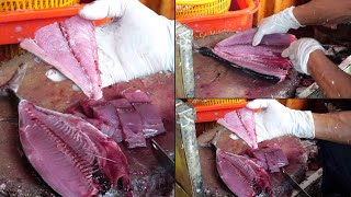 Tuna Fish Cutting Skills - Fish Knife Skills - How To Tuna Cutting - Bangkok Fish Market