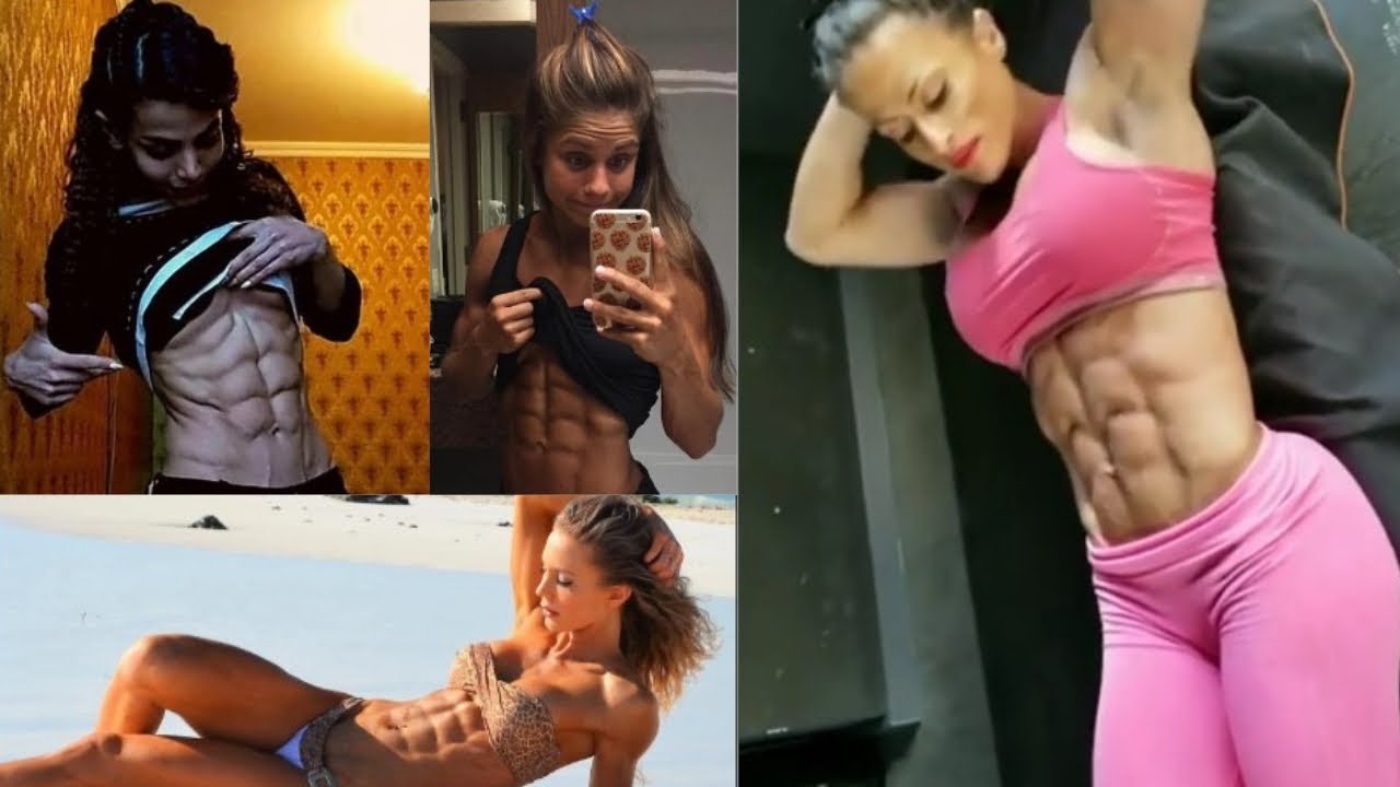 Most ripped vieny muscle girl lean