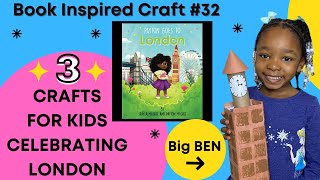 Book Inspired Crafts #32| London Crafts| Big BEN, Double Decker Bus, Mosaic Flag| Activity Author
