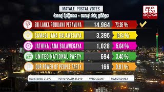 Matale District - Postal Voting Result