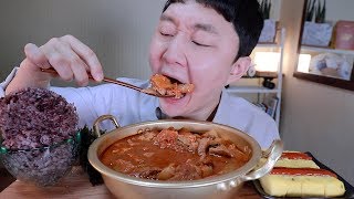 고기듬뿍 김치찌개 비석밥? 소리 먹방Mukbangkimchi Stew Eating Sounds キムチチゲ Asmr