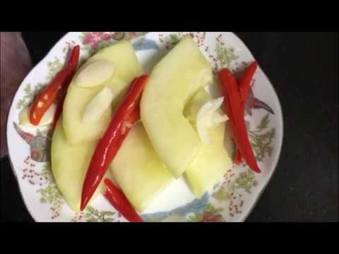 Đu đủ ngâm chua ngọt rất đơn giản cả nhà