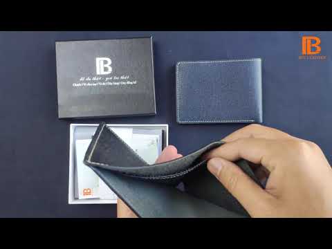 Ví nam da bò cao cấp- da saffiano sơn cạnh V128