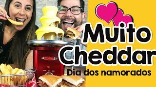 Cascata de Cheddar com hamburguer Cascata de Cheddar com hamburguer