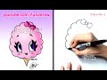 Cotton Candy Treat - Summer Snacks - Cartoon Art Drawing Lesson