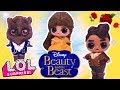 DIY BEAUTY and the BEAST Custom LOL SURPRISE DOLLS Series 2 WITH GASTON & Lil Sister BABY BELLE