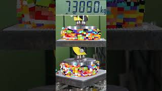 🧱📊 Massive Pile Of Legos Crushed! How Strong Are They? 💪 #Hydraulicpress #Satisfying #Lego #Asmr