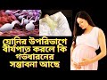 যোনির উপরিভাগে বীর্যপাত করলে কি গর্ভধারনের সম্ভাবনা আছে? কামরস যোনির মুখে লাগলে কি গর্ভবতী হবে?দেখুন