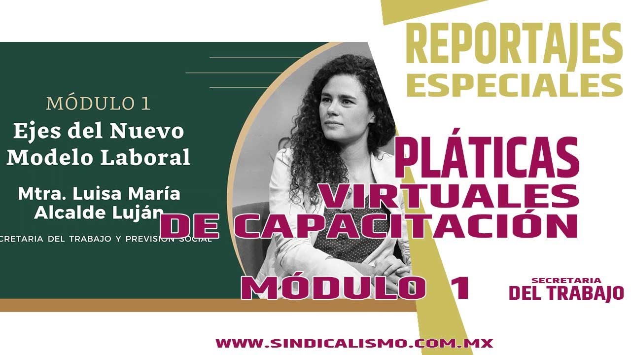 Módulo 1"Ejes del Nuevo Modelo Laboral" Imparte: Luisa María Alcalde Luján, Secretaria del Trabajo.