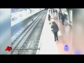 Raw Video: Man Rescued on Madrid Railway Tracks