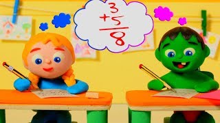 SUPERHERO BABIES DOING HOMEWORK β€ SUPERHERO BABIES PLAY DOH CARTOONS FOR KIDS