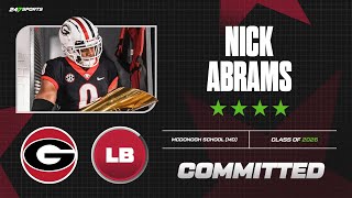 Watch 4-Star Lb Nick Abrams Ii Commits To The Georgia Bulldogs No. 14 Overall Lb