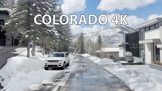 Driving Colorado 4K - Spring Season Rocky Mountains - Breckenridge To Vail