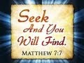 Yeshua (Jesus) Said... (Matthew 7:7-11) Part 17