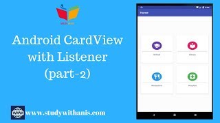 Android Studio Tutorial : CardView with material design (part-2)
