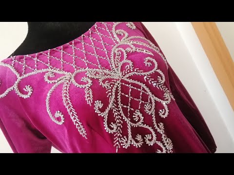 Kết cườm#Hướng dẫn kết cườm lên Áo Dài#21