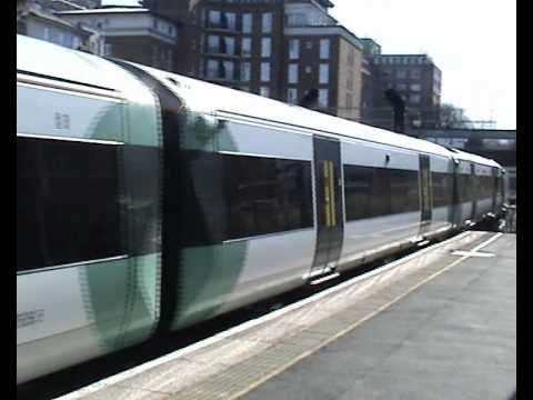 Various trains in and around London on the 8th of March 2010. Class 442's and 458's at Clapham Junction, Class 377 and 378 at Kensington Olympia, Class 66, 3...