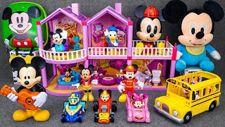 Satisfying With Unboxing Disney Junior Mickey Mouse Yellow Bus Playset Review Toys Asmr