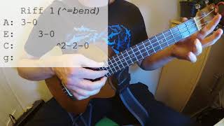 Back In Black, Acdc - Easy Ukulele Tutorial, How To Play Chords And Riff Part 1
