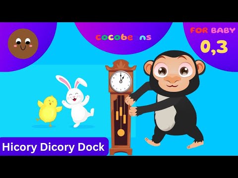 Hickory, Dickory, Dock Crash! Super Simple Songs Gorilla🕰️🦍🕰️🦛🕰️🦏🕰️🦣 | Nursery Rhyme for Baby 0-2