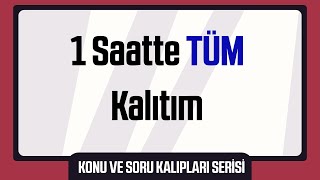 1 Saatte Tüm Kalıtım (TYT Biyoloji Konu ve Soru Kalıpları Serisi)