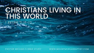 1 Peter 2:11-12 | Christians Living in this World | Dec 6, 2020 | Pastor Michael