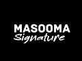 Masooma Name Signature Style