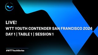 Live! | T1 | Day 1 | Wtt Youth Contender San Francisco 2024 | Session 1
