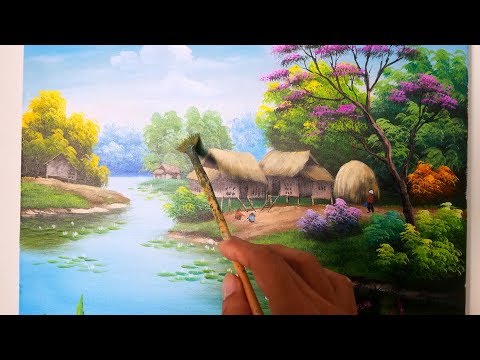Học vẽ cơ bản tranh phong cảnh (Phần 1) dạy vẽ tranh miễn phí TT Mỹ Thuật Việt