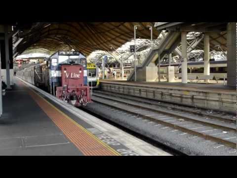 Nikon D3200 video test. V/Line P classes departing Southern Cross station.