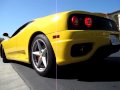 Yellow Ferrari 360 Modena F1 Start Up & Accelerate