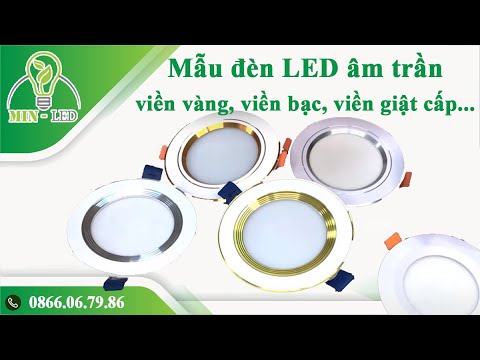 Mẫu đèn LED âm trần trang trí viền vàng, viền bạc, viền giật cấp...