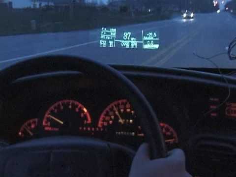 GTP Custom HUD Finished Product on Windshield - YouTube