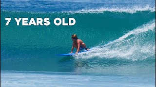 7 Yr Old Surfs Big Wave In Nicaragua - Bucket List Surf Camp Lessons