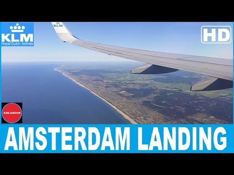 Amsterdam Schiphol Landing - KLM Boeing 737-800 - Netherlands - HD