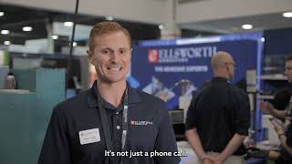Ellsworth Adhesives Engineering Sales Rep Dugan Kemple, Speaks To The Adhesives & Bonding Expo Team