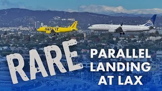 RARE LAX Parallel Landing on the 24s!