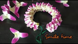 How To Make Bridal Orchid Flower Veni Diy Easy Bridal Orchid Heart Typ Veni Making Tutorial Use.