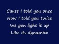 Taio Cruz - Dynamite with lyrics