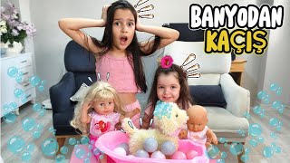 Masal Ve Melek İle Kiz Evci̇li̇k Oyunu. Köpüklü Havuz, Banyo Oyunu. Baby Born, Eğitici Video