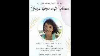 Celebration & Thanksgiving Service for Cleuza Seborro on August 7, 2022 - 7 P.M.