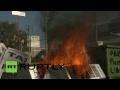 Mexico Riots: Students attack bank, set barricades on fire