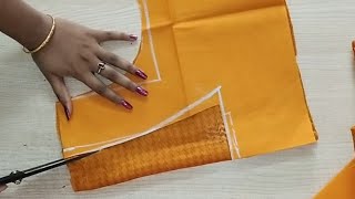 Very easy and so simple blouse back neck design cutting and stitching /blouse designs