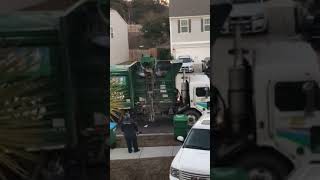 Waste Pro dumps recycling bin with trash