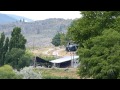 Helicopter drying off some cherry trees after it rained