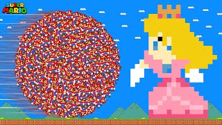 Mario And 9999 Marios Vs. The Giant Princess Peach