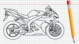 Motor Çi̇zi̇mi̇ Yamaha Basi̇t Çi̇zi̇m Dersleri̇ Adim Adim Kolay Çi̇zi̇mler Yariş Motoru