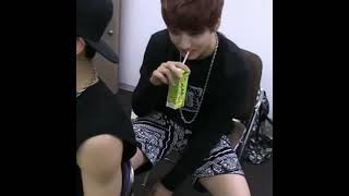 Cute Jungkook Drinking Cold Drink