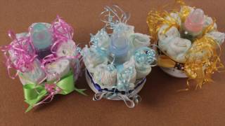 Decoración para Baby shower con pañales - Manualidades